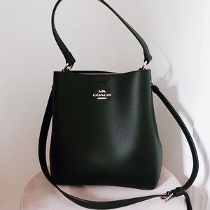 Black | Coach Leather Small Town Bucket Bag